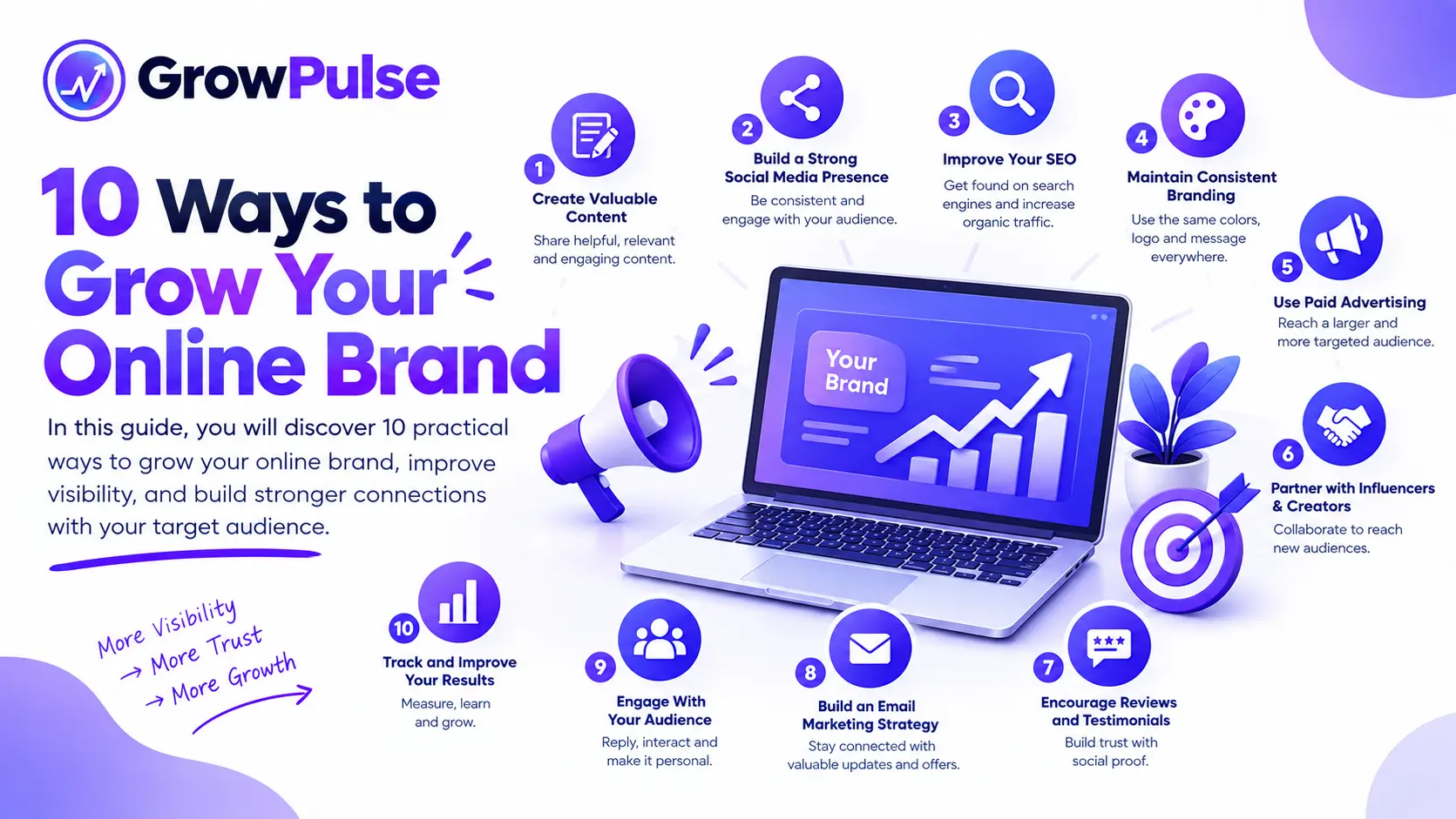 10 ways to grow your online brand and increase brand awareness