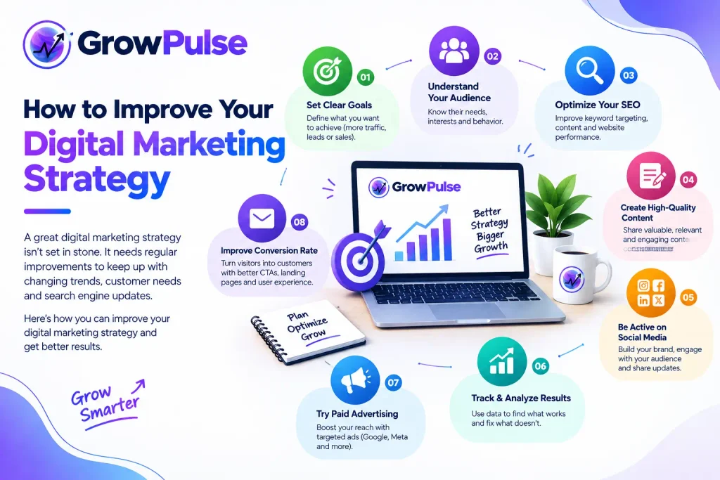 How to improve your digital marketing strategy with SEO, content, social media, and analytics
